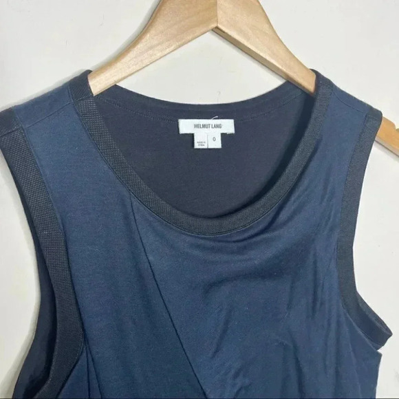 Helmut Lang A-line Mini Celeste Emission Drop Waist Cocktail Dress Size 0 - Picture 2 of 7